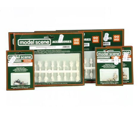 Collection of Peco 00 Gauge Model Scene ex Shop Stock Carded Figures Animals and Accessories, including Maintenance Party (3)