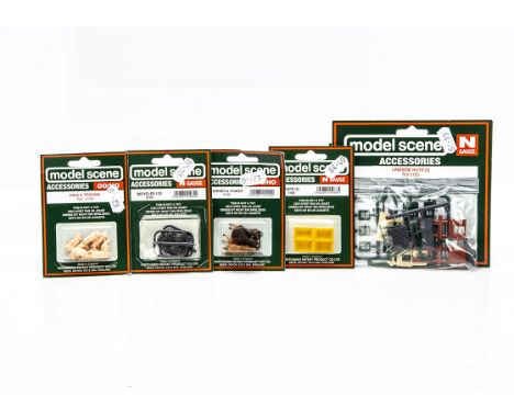 Large quantity of Peco  ex-Shop Stock N Gauge Model Scene figures and Accessories in blister packs,  including, Pigs (10), Po