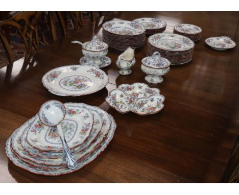 A Victorian Ashworth ironstone part dinner service