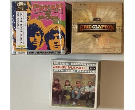 A super pack of 3 CD box-sets by Cream or related. Cream titles include Cream With Eric Clapton (Japanese 18 CD - Paper Sleev