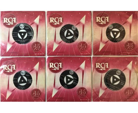 ELVIS PRESLEY - RCA TRI-CENTRE 7" COLLECTION. Terrific pack of 11 x early/original UK RCA tri-centre 7" from Elvis. Titles ar