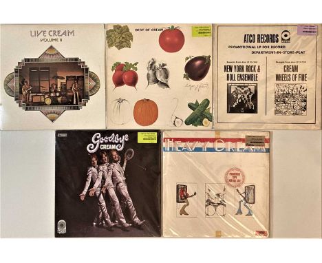 A superb collection of 5 LPs by Cream. All US pressings including some promo releases. Titles include New York Rock &amp; Rol