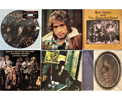 A quality selection of 25 privately released LPs by Bob Dylan. Titles will include live material, demos and outtakes etc. Tit