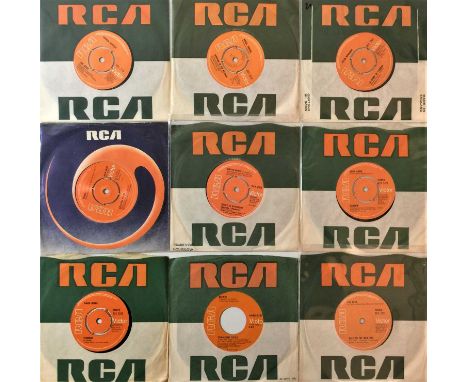 RCA 7" COLLECTION - ORANGE LABEL CLASSIC ROCK. Expert collection of 20 x classic (largely)UK RCA Victor 'orange label' sevens