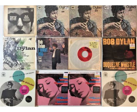 A quality selection of 23 7" singles/ EPs by the great Bob Dylan. Titles include Leopard Skin Pill-Box Hat (CBS 2700, strong 