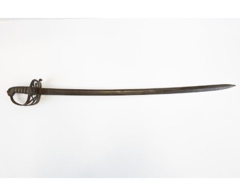 A Victorian Rifle Regiment pattern sword marked to the Royal Horse Artillery, blade 32½" etched with crowned "VR", panels of 