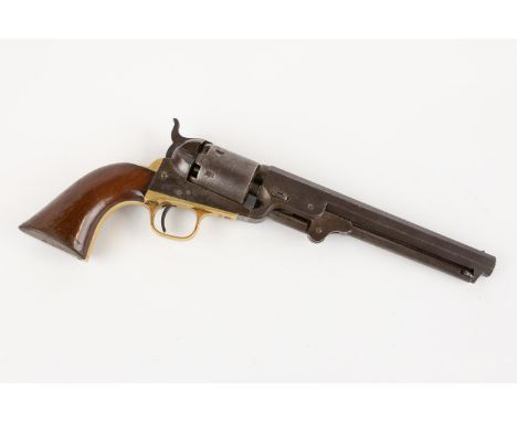 A rare 6 shot .36" Enfield marked Colt Model 1851 Navy percussion revolver, number 187852L (1866) on all parts, with "U.S Ame