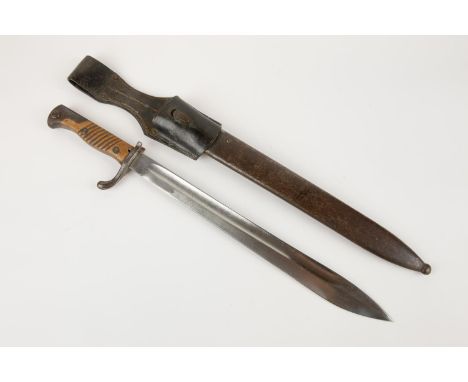 An Imperial German M1898/05 bayonet, blade 14½" marked "Simson &amp; Co Suhl"; in its steel scabbard complete with frog. GC £