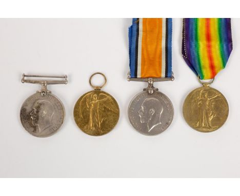 Commonwealth WWI medals: Pair: BWM, Victory (13761 Pte H R Harwood, NZEF) first slight staining to obverse, grey overall, Vic