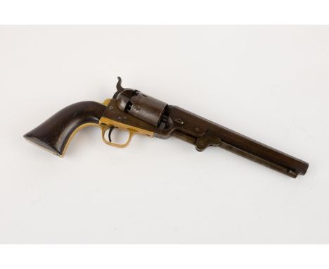 A 6 shot .36" Colt Model 1851 Navy percussion revolver, number 167508 (1863) on all parts, with "U.S America" address on the 