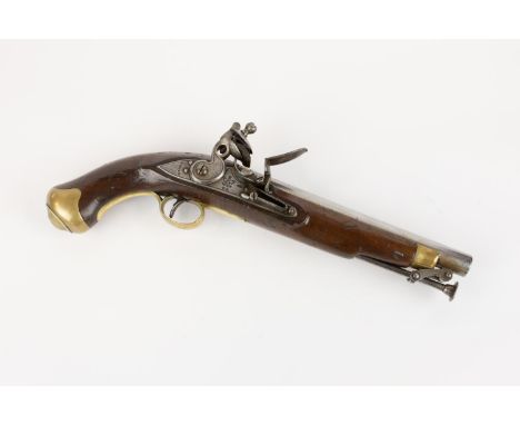 A good .65" Tower New Land Pattern flintlock holster pistol of the 26th Hussars, 9" barrel with ordnance proofs and governmen
