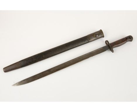 A 1907 pattern SMLE bayonet by Wilkinson, the blade marked with crown over "1907", dated "9.10", and various ordnance inspect