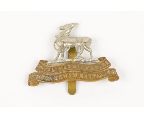 WWI "Kitchener's Army" cap badge of the 3rd Birmingham Battalion the Royal Warwickshire Regt. GC £100-150 