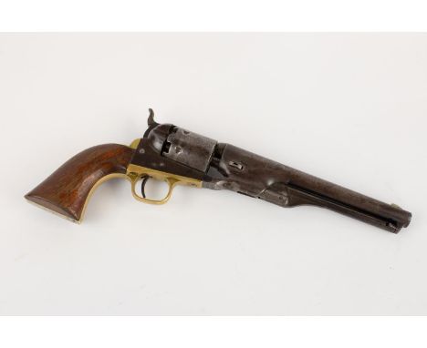 A 6 shot .36" Colt Model 1861 round barrelled Navy percussion revolver, number 30130 (1867), with "U.S. America" address on t