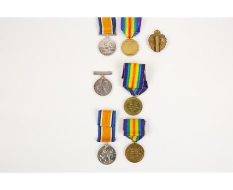BWM and Victory pairs (3): (69909 Cpl H J Swain, Tank Corps), GVF and NEF, with a Tank Corps cap badge; (10905 Pte H Valentin