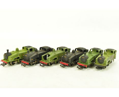 SIX BOXED LIMA OO GAUGE CLASS J50 TANK LOCOMOTIVES,  4 x No.8920, L.N.E.R. green livery (L205101), one damaged, incomplete an