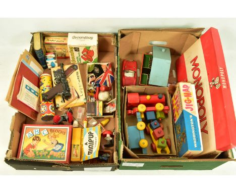 A QUANTITY OF ASSORTED TOYS, to include boxed Lone Star Luger Repeater Cap Pistol, playworn condition but appears complete, b