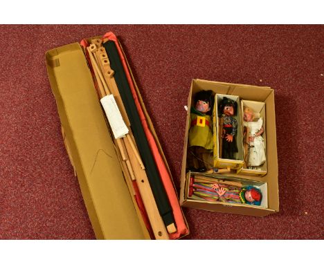 A BOXED PELHAM PUPPET THEATRE, contents not checked but appears largely complete and in fairly good condition and complete wi
