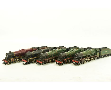 FIVE BOXED MAINLINE OO GAUGE JUBILEE CLASS LOCOMOTIVES, 'Neptune' No5687, L.M.S. lined black livery (37 074), 'Leander' No.56
