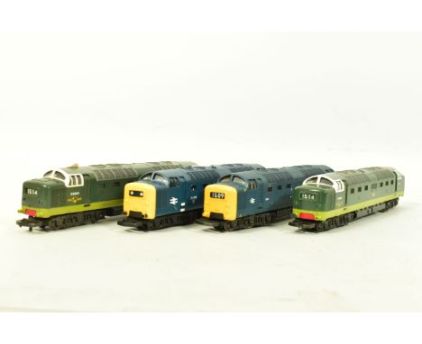 FOUR BOXED LIMA OO GAUGE CLASS 55 DELTIC LOCOMOTIVES, 2 x 'Meld' No.D9003, B.R. two tone green livery (L205105), 'The Fife &a