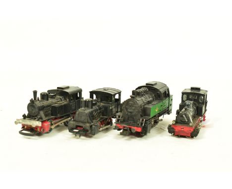 FOUR BOXED HO GAUGE TANK LOCOMOTIVES, German outline examples by Trix, Marklin and Fleischmann, all in playworn condition wit