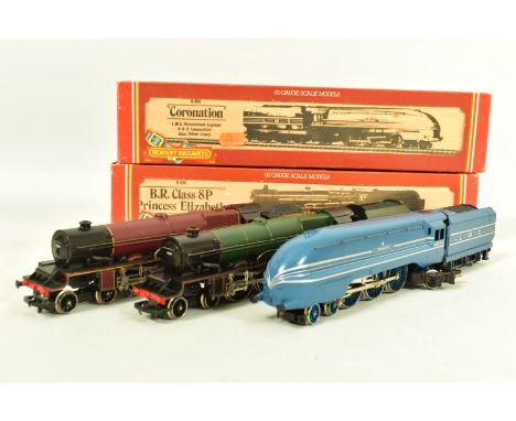 THREE BOXED HORNBY RAILWAYS OO GAUGE PRINCESS AND CORONATION CLASS LOCOMOTIVES, 'The Princess Royal' No.6200, L.M.S. lined ma