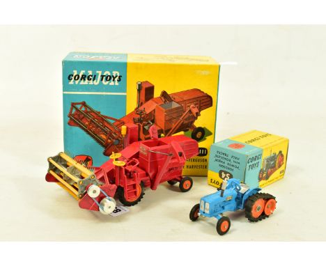 A BOXED CORGI TOYS MAJOR MASSEY-FERGUSON   780   COMBINE HARVESTER, no.1111 painted red with yellow detail, loss of paint and