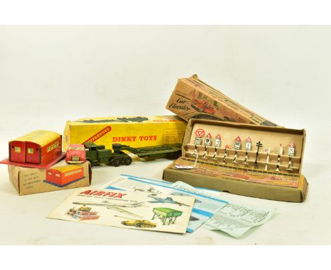 A BOXED DINKY SUPERTOYS THORNYCROFT MIGHTY ANTAR TANK TRANSPORTER, No.660, 2nd issue with Dinky Supertoys cast under trailer,