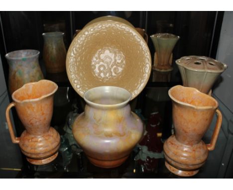 Six Art Deco ceramic wares by Shorter Wade Heath and Trentham