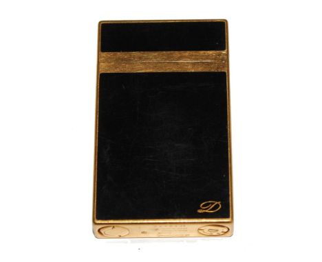 A Dupont of Paris, gold plated and enamelled lighter 