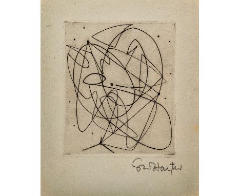 δ Stanley William Hayter (1901-1988)Greeting Card for 1933-34 (Black and Moorhead 80)Engraving, 1933, signed, dated, and insc