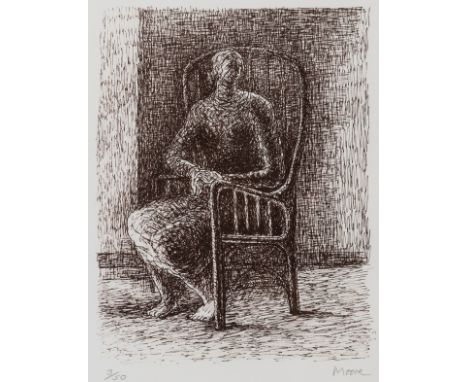δ Henry Moore (1898-1986)Seated Figure IV. Reverse Lighting (Cramer 410)Lithograph, 1974, signed in pencil, numbered from the