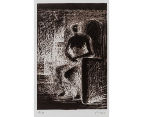 δ Henry Moore (1898-1986)Seated Figure V. Wickerwork Chair (Cramer 411)Lithograph, 1974, signed in pencil, numbered from the 