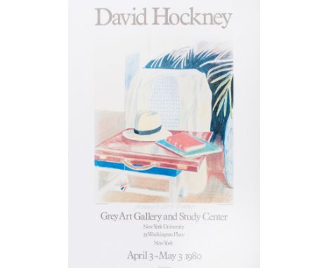 δ David Hockney (b. 1937) after.Grey Art Gallery Exhibition Poster (Signed) (Baggot 85)Offset lithograph printed in colours, 