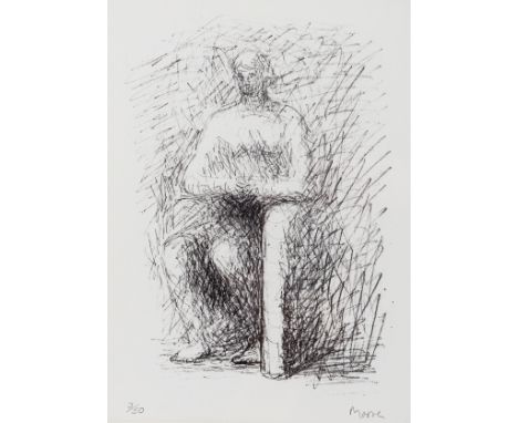 δ Henry Moore (1898-1986)Seated Figure III. Dark Room (Cramer 409)Lithograph, 1974, signed in pencil, numbered from the editi