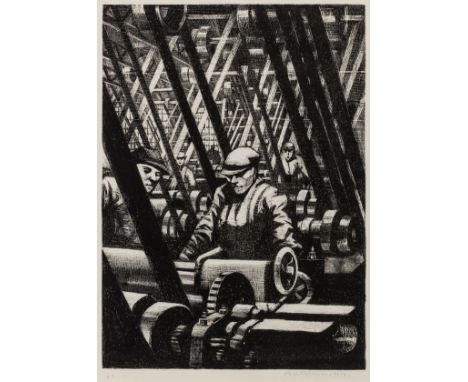 ** Christopher Richard Wynne Nevinson (1889-1946)Making the Engine, from the series 'Britain's Efforts and Ideals: Making Air