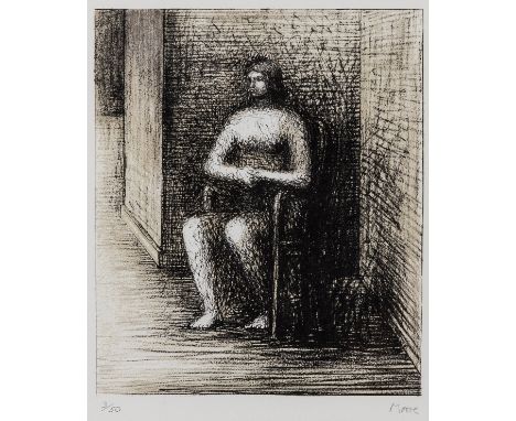 δ Henry Moore (1898-1986)Seated Figure II. Pink Background (Cramer 408)Lithograph printed in colours, 1974, signed in pencil,