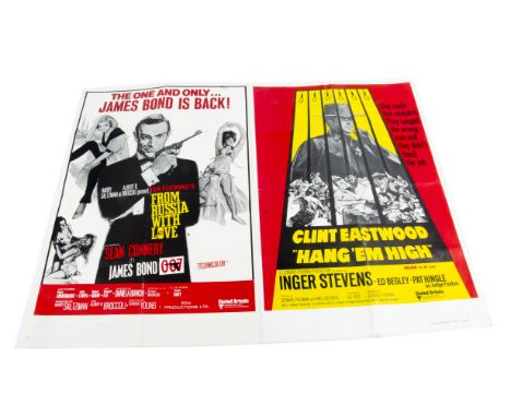 James Bond / Clint Eastwood Quad Poster, From Russia With Love / Hang Em' High - UK double-bill Quad poster (1968), the James