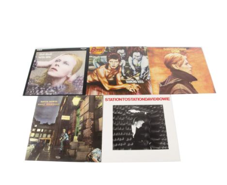 David Bowie LPs, five original UK albums, all RCA Orange label and comprising Low (with Insert and Fan Club leaflet), Station