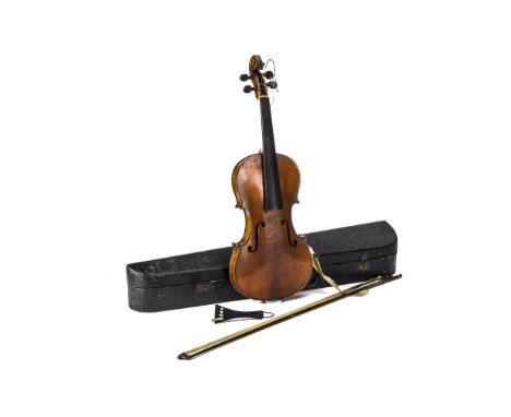 Violin, a 14" vintage violin with label Antonius Straiuarius Cremonersis, Faciebat Anno 1725, no obvious damage or cracks, no