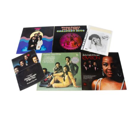 Gladys Knight &amp; The Pips LPs plus, approximately sixty albums plus two tour Programmes from the Seventies and a signed Pr