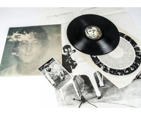 John Lennon LP, Imagine LP - Original UK Release 1971 on Apple (PAS 10004) complete with Poster, Inner and Postcard - Fully L