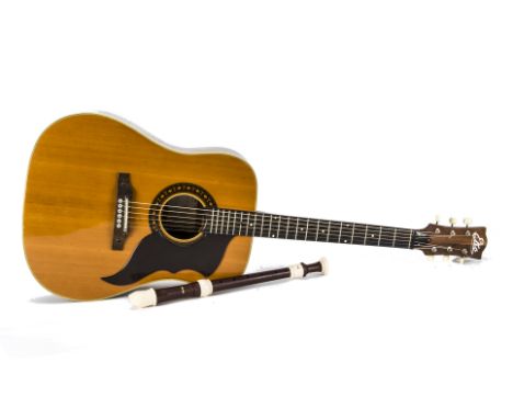 Guitar / Recorder, an Eko Modello six string acoustic guitar, made in Italy plus soft bag, good condition together with a Yam