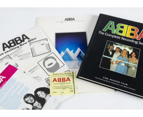 Abba Memorabilia, small collection comprising the 1979 programme for the North American/European tour 1979  with original ins