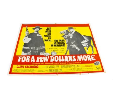 Clint Eastwood UK Quad Poster, For A Few Dollars More - UK Quad poster for the iconic Clint Eastwood / Lee Van Cleef Spaghett