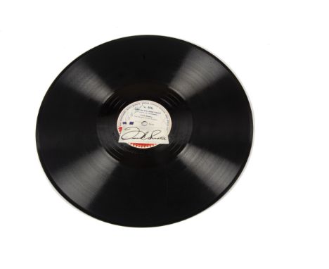 Frank Sinatra / Signature, an army services 78 of None But the Lonely Heart by Frank Sinatra with a signature attached on pap