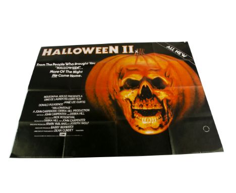Halloween II UK Quad Poster, Halloween II (1981) - UK Quad poster for the first of the sequels in this horror series - measur