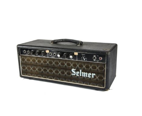 Selmer Amplifier, a Selmer Treble n Bass 50 amplifier Mk II serial no: 34887  front appears to have been recovered and letter