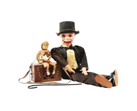 This is a lot of two items. First is a Charlie McCarthy ventriloquist doll in original working condition, original clothes sh