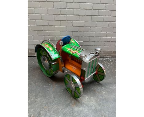 Carousel tractor originally built in 1951 by Coullson, a well known ride builder in the UK. Height: 67 cm. Width: 110 cm. Dep
